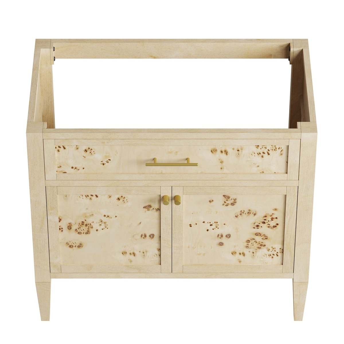36" Burgundy Wood Bathroom Vanity Cabinet (Sink Basin Not Included) - Bathroom Fixtures - Alpine Outlets