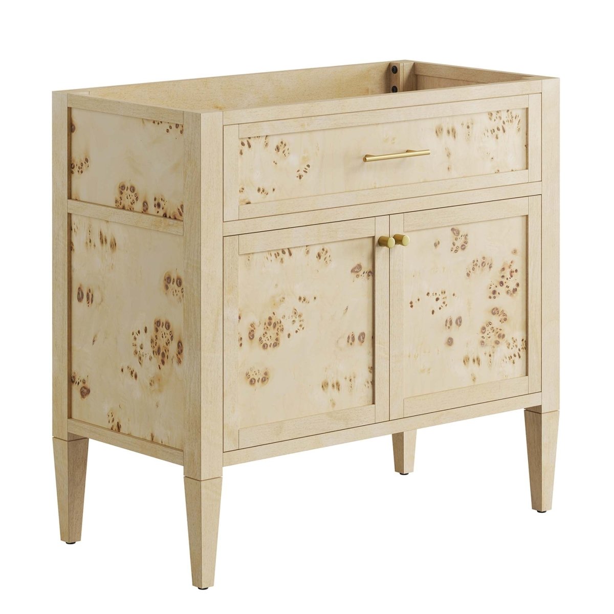 36" Burgundy Wood Bathroom Vanity Cabinet (Sink Basin Not Included) - Bathroom Fixtures - Alpine Outlets