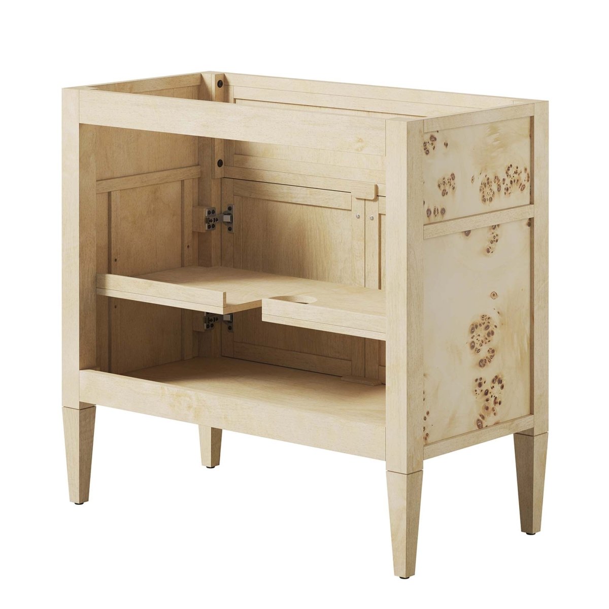 36" Burgundy Wood Bathroom Vanity Cabinet (Sink Basin Not Included) - Bathroom Fixtures - Alpine Outlets