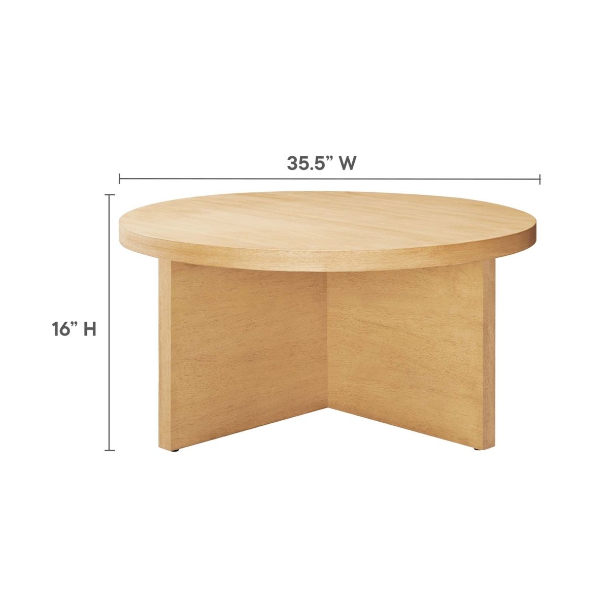 36 Inch Rustic Round Mango Wood Coffee Table - Coffee Tables available at Alpine Outlets in Denver
