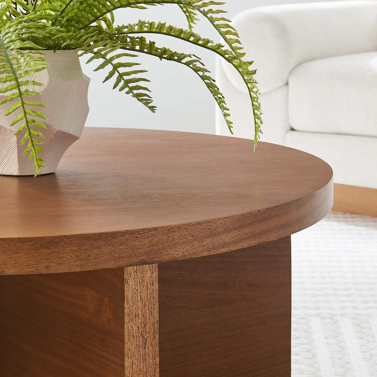 36 Inch Rustic Round Mango Wood Coffee Table - Coffee Tables available at Alpine Outlets in Denver