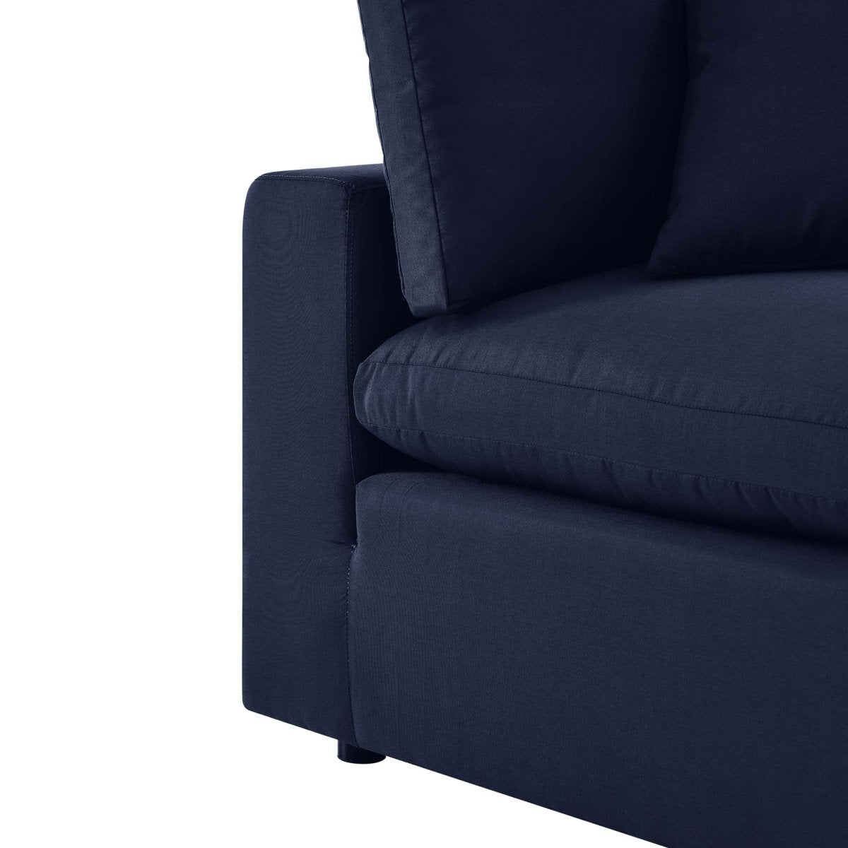 36" Navy Aluminum Overstuffed Outdoor Corner Chair - Outdoor - Alpine Outlets