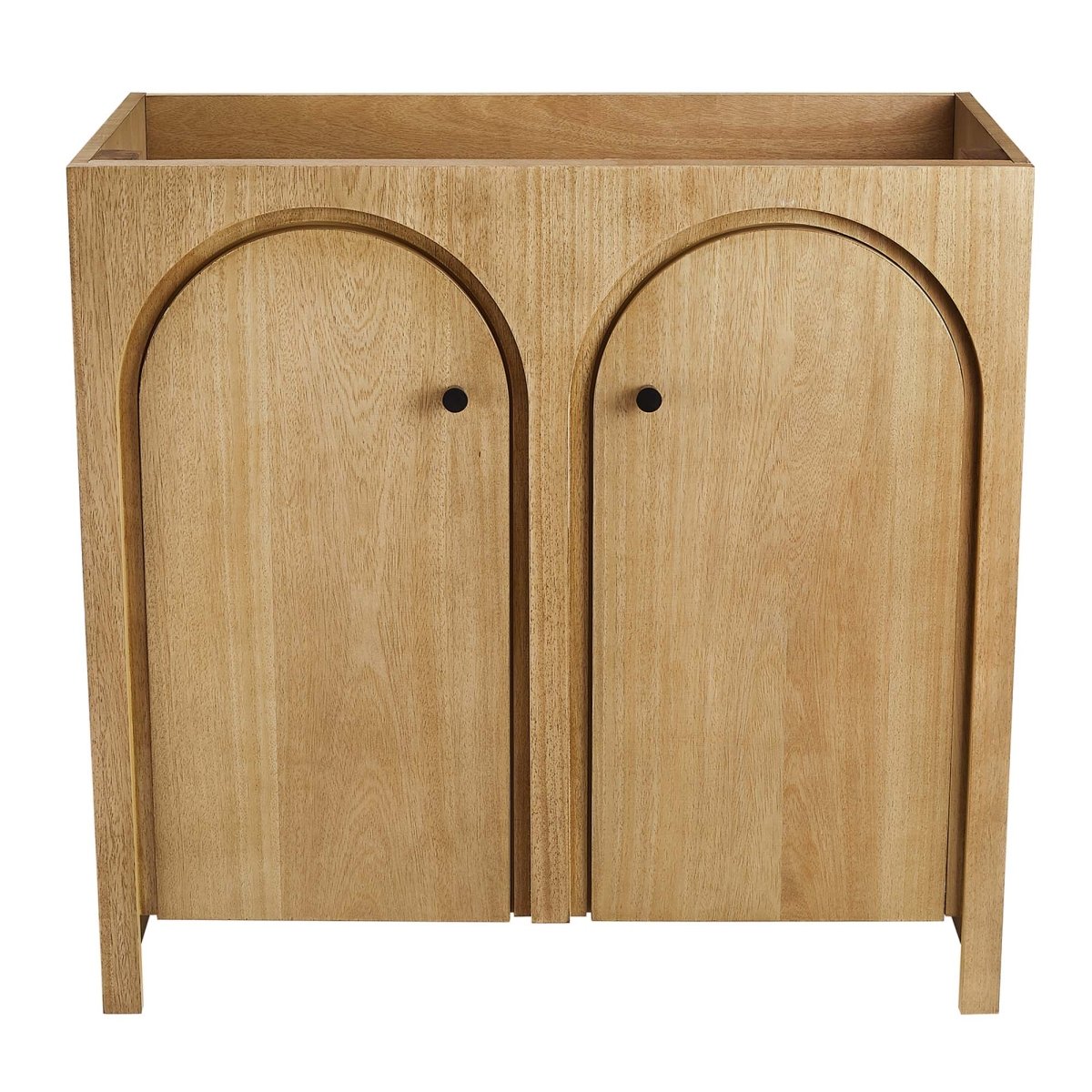 36" Oak Bathroom Vanity Cabinet – MDF and Mango Wood Veneer - Bathroom Fixtures - Alpine Outlets