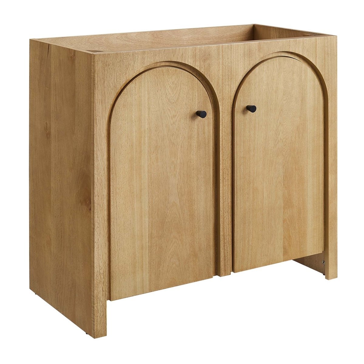 36" Oak Bathroom Vanity Cabinet – MDF and Mango Wood Veneer - Bathroom Fixtures - Alpine Outlets