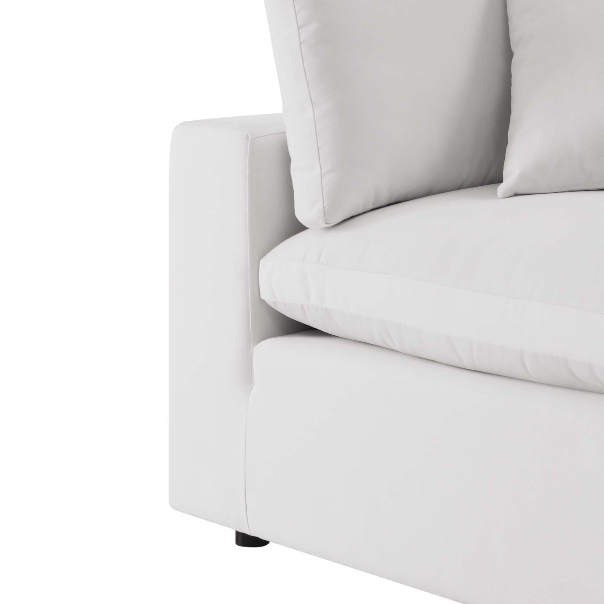 36" White Aluminum Overstuffed Outdoor Corner Chair - Outdoor - Alpine Outlets