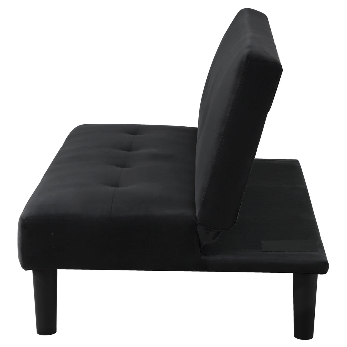 Stanford Upholstered Tufted Convertible Sofa Bed - Black
