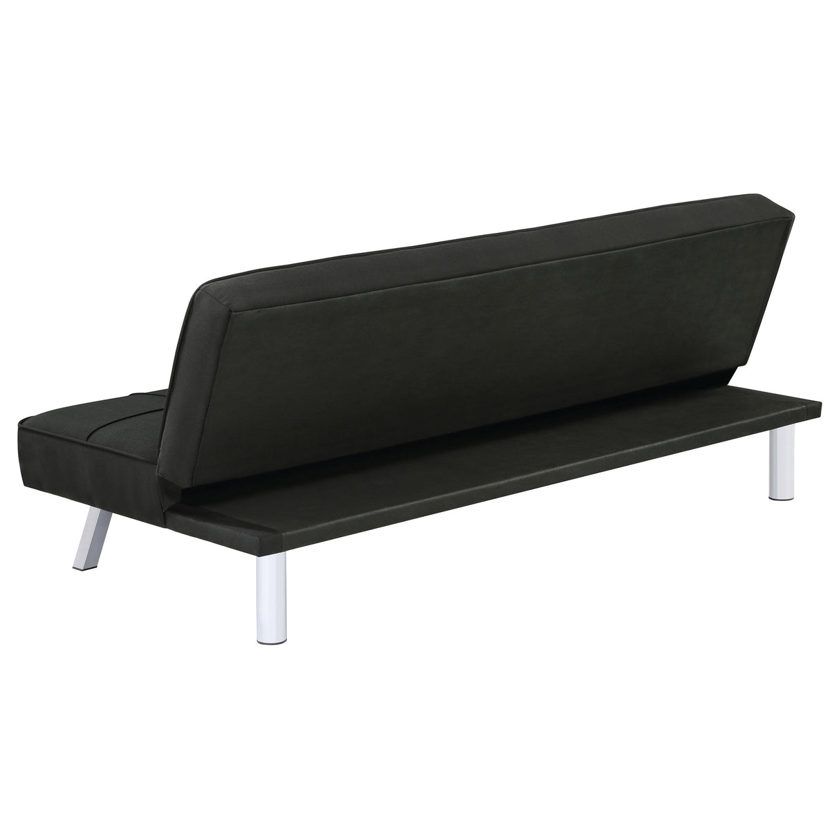 Joel Upholstered Tufted Convertible Sofa Bed, Black