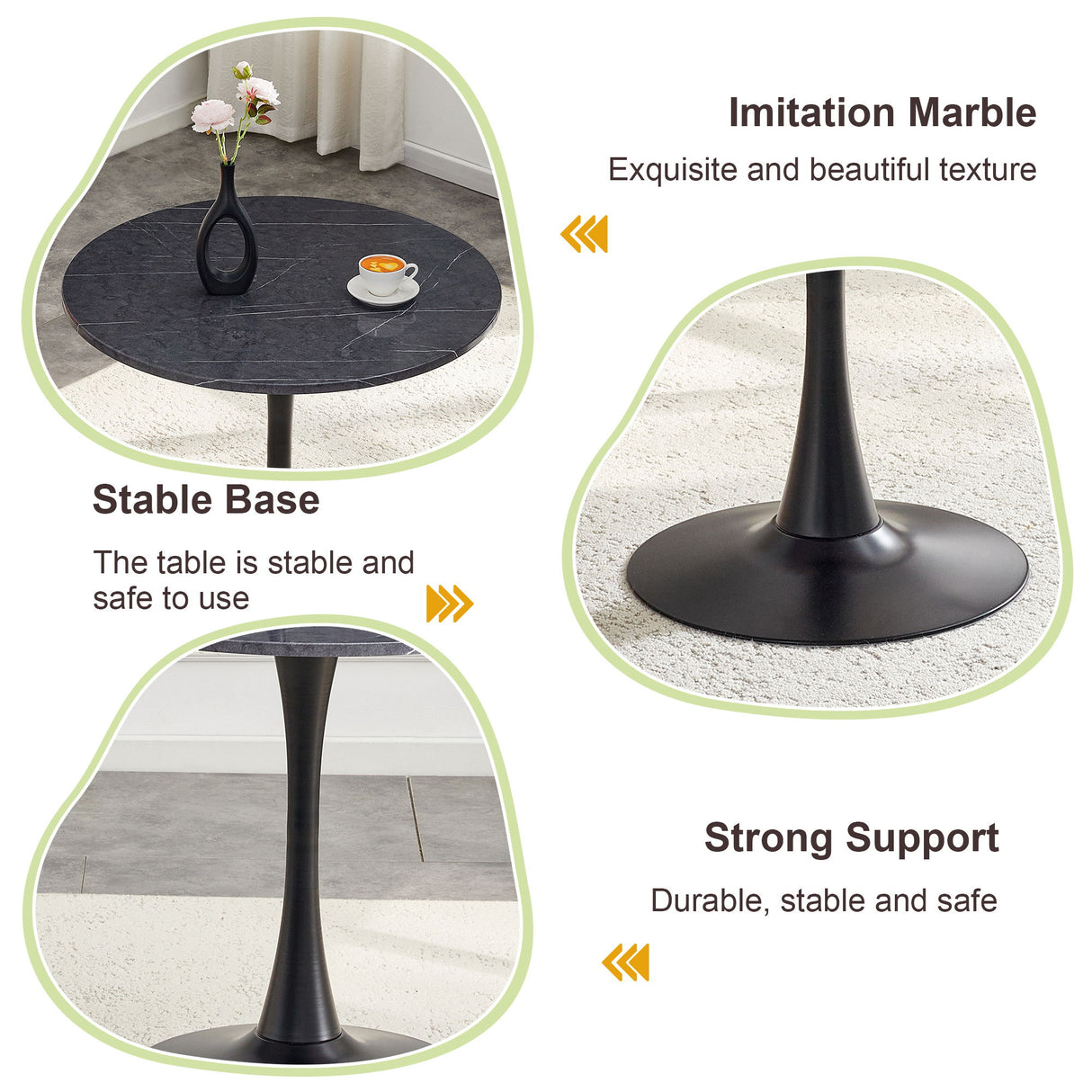 Ergonomic Round Dining Table For Kitchen