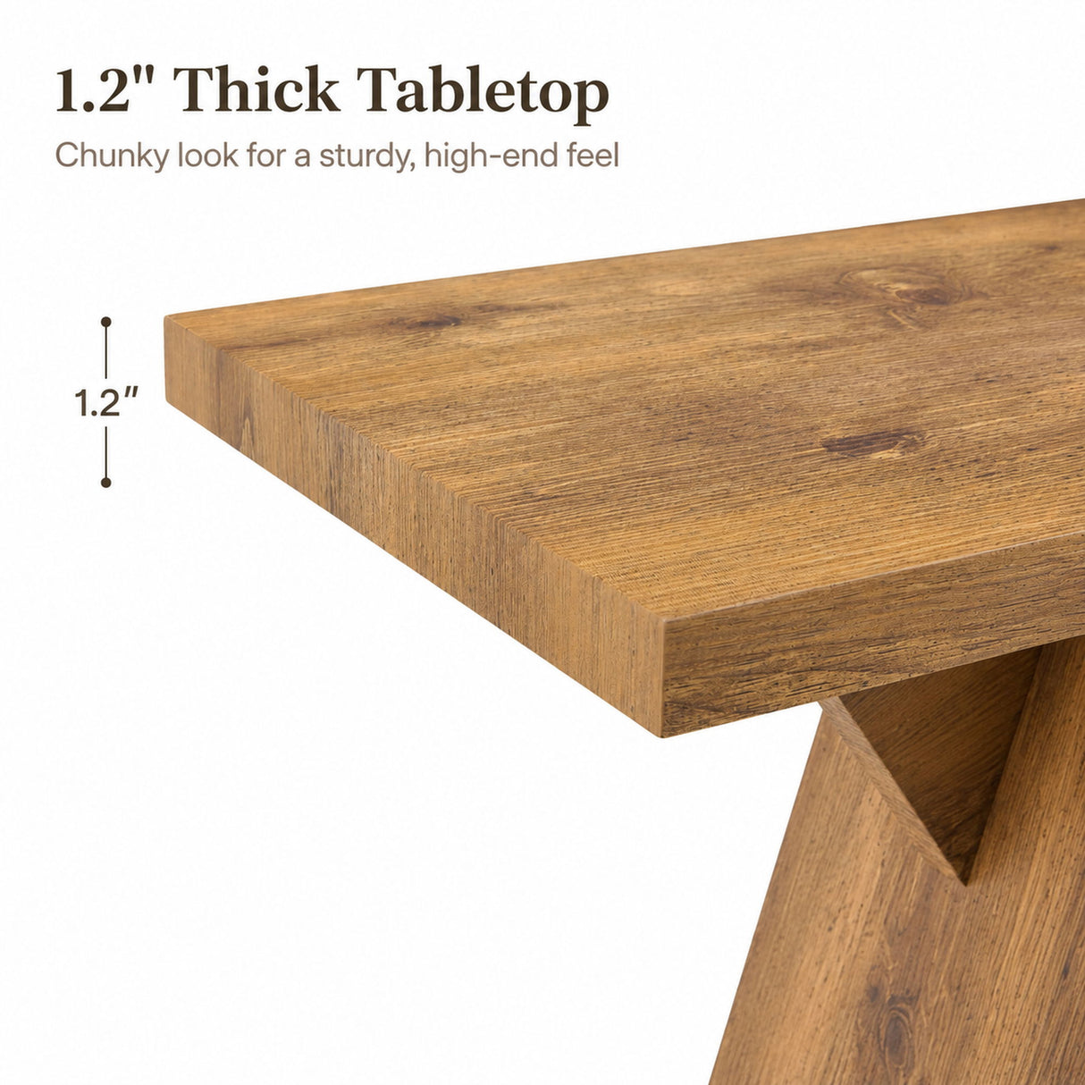 Console Table With V - Shaped Base