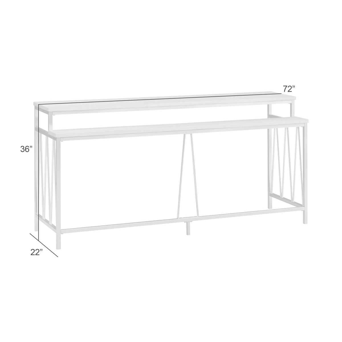 Santorini - 72" Rectangle Wood Console Table - Natural / Brando Brass