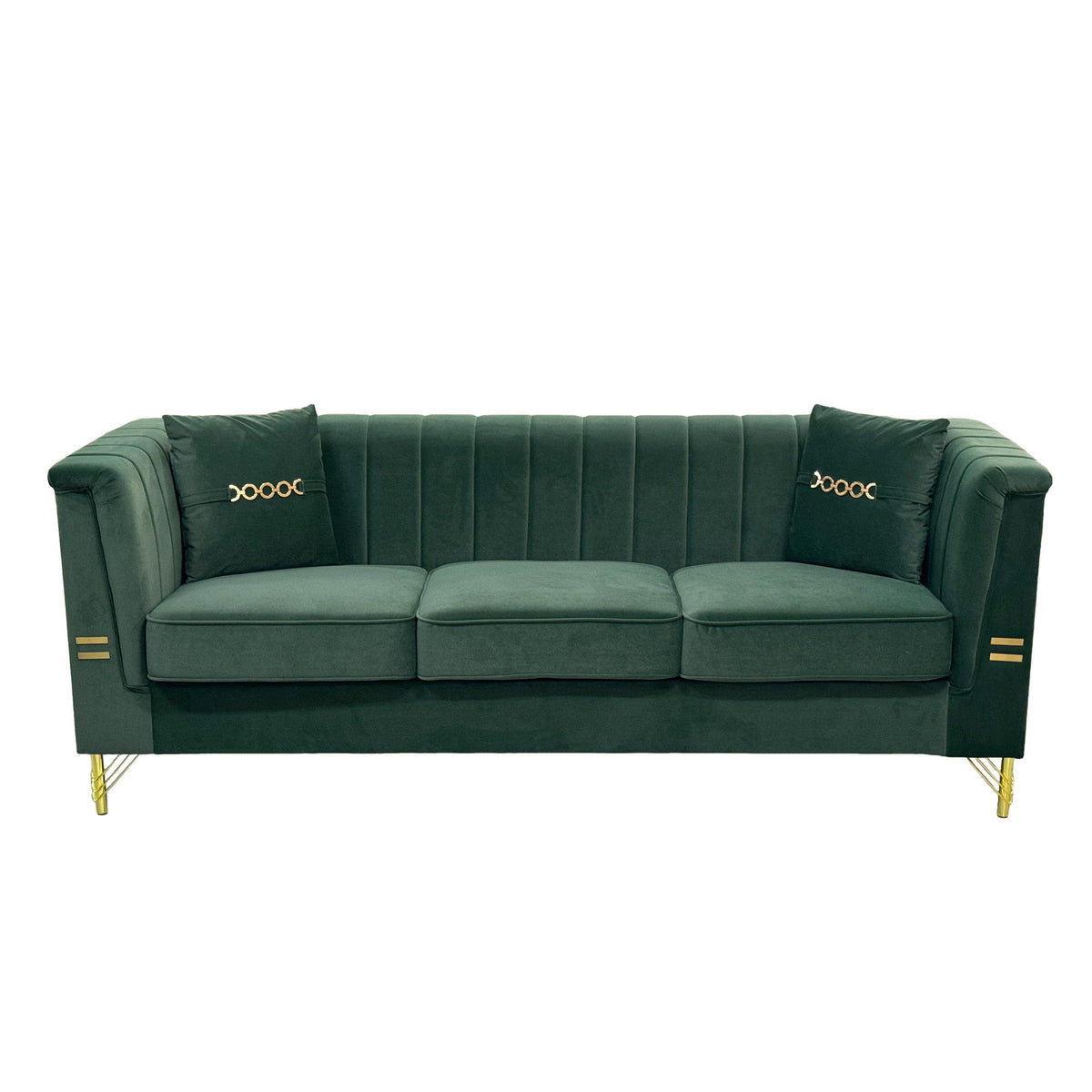 Upholstered 3 Seater Sofas Living Room Furniture (Set of 2)