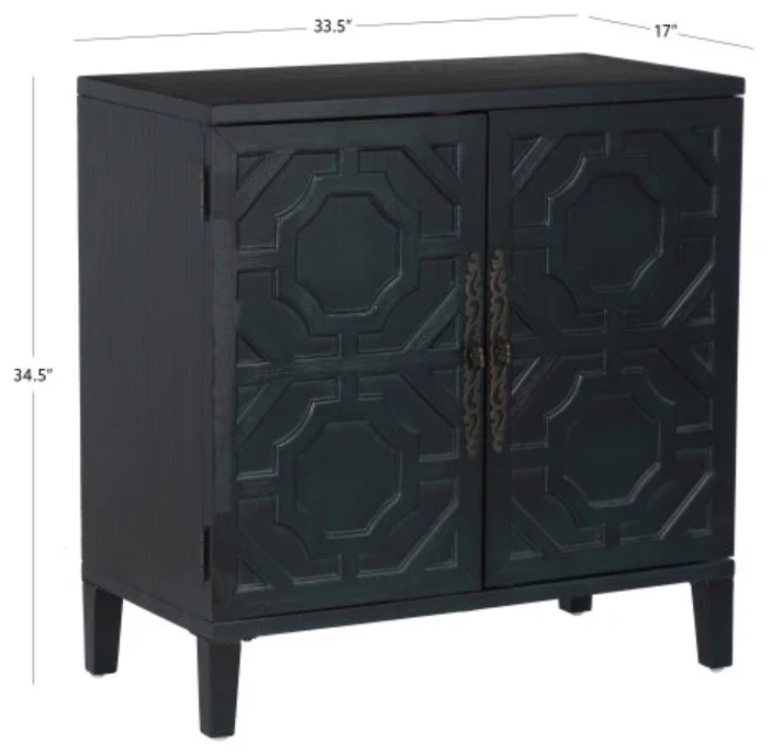St. Barts 2-Door Accent Cabinet with Detailed Door Fronts
