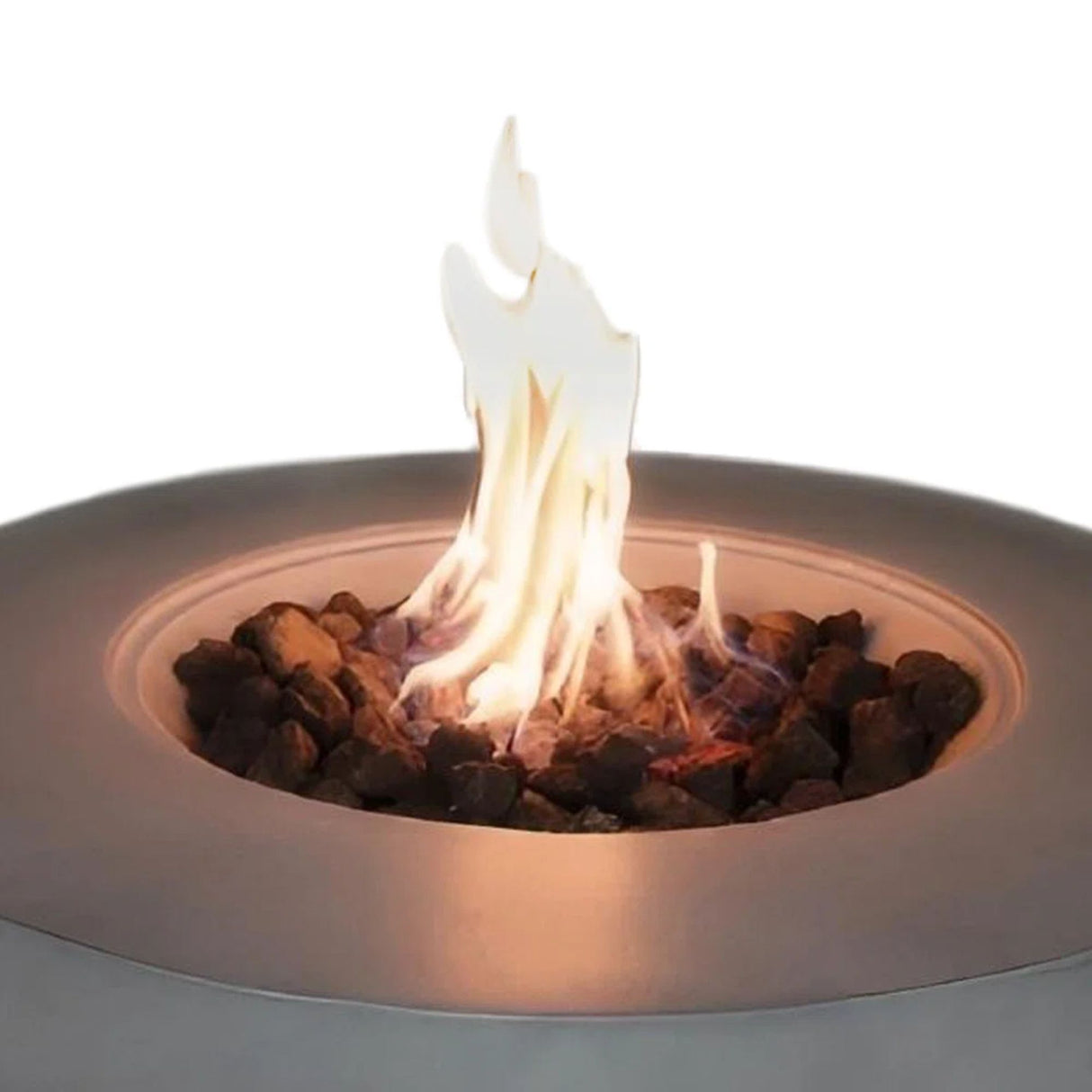 Outdoor Fire Pit Table Propane Gas Heater Reinforced Cement 30x11in Gray
