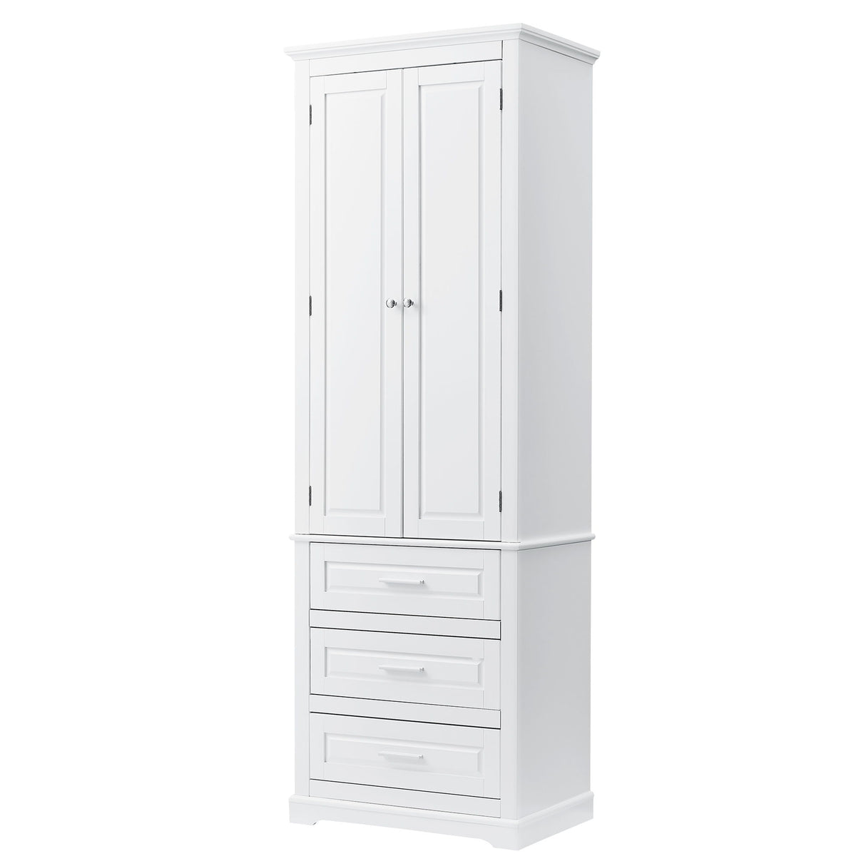 Tall Storage Cabinet With 3 Drawers For Bathroom