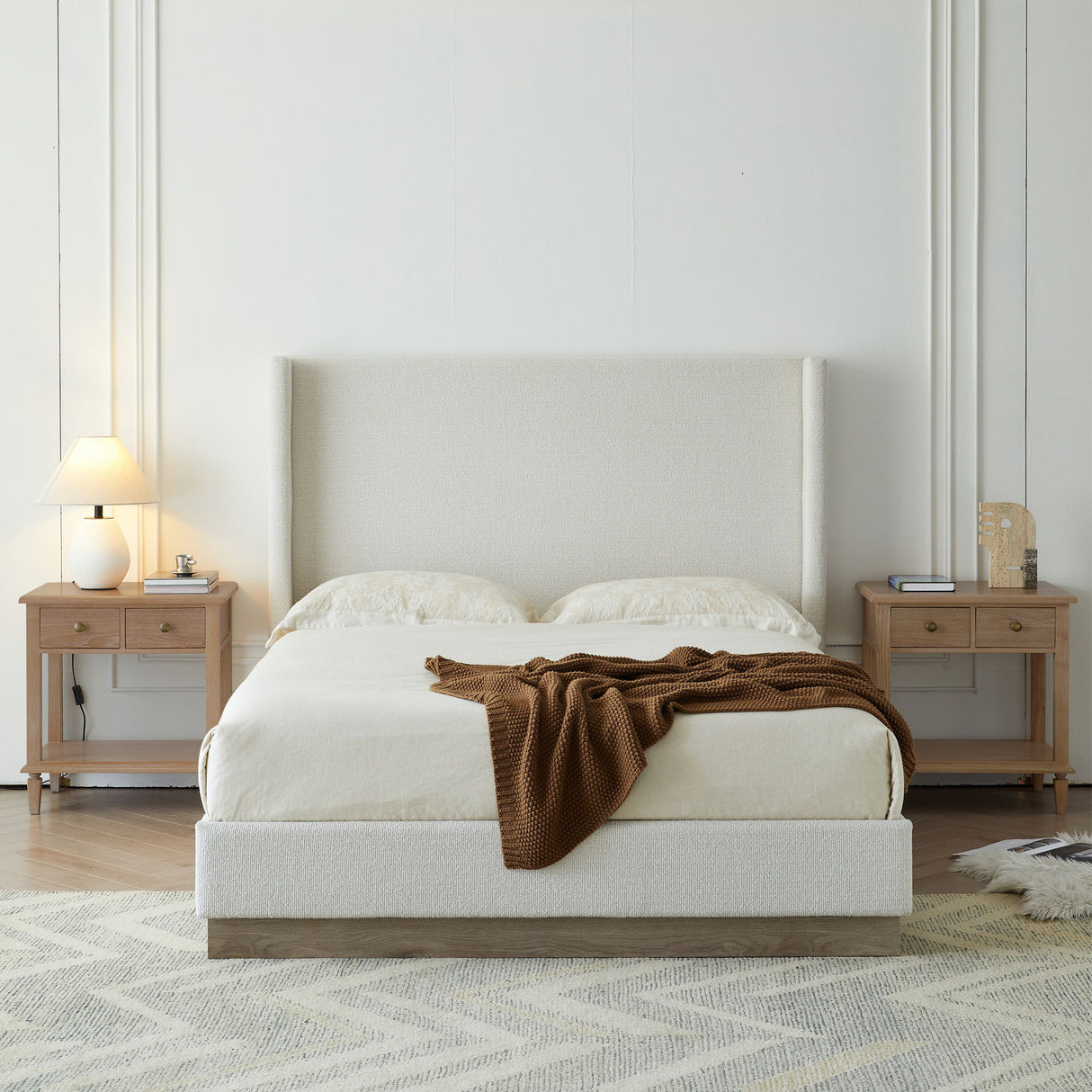 Hale - Upholstered Wingback Bed