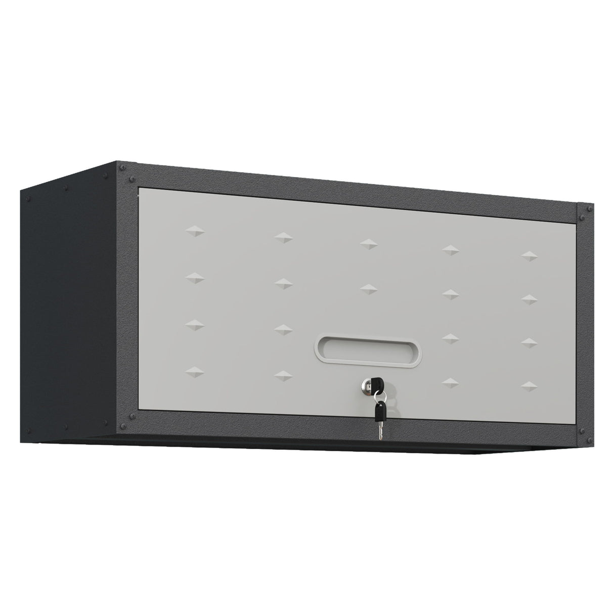 Heavy Duty Metal Wall Mounted Tool Storage Cabinet Steel Metal Garage Storage Cabinet - Black / Gray