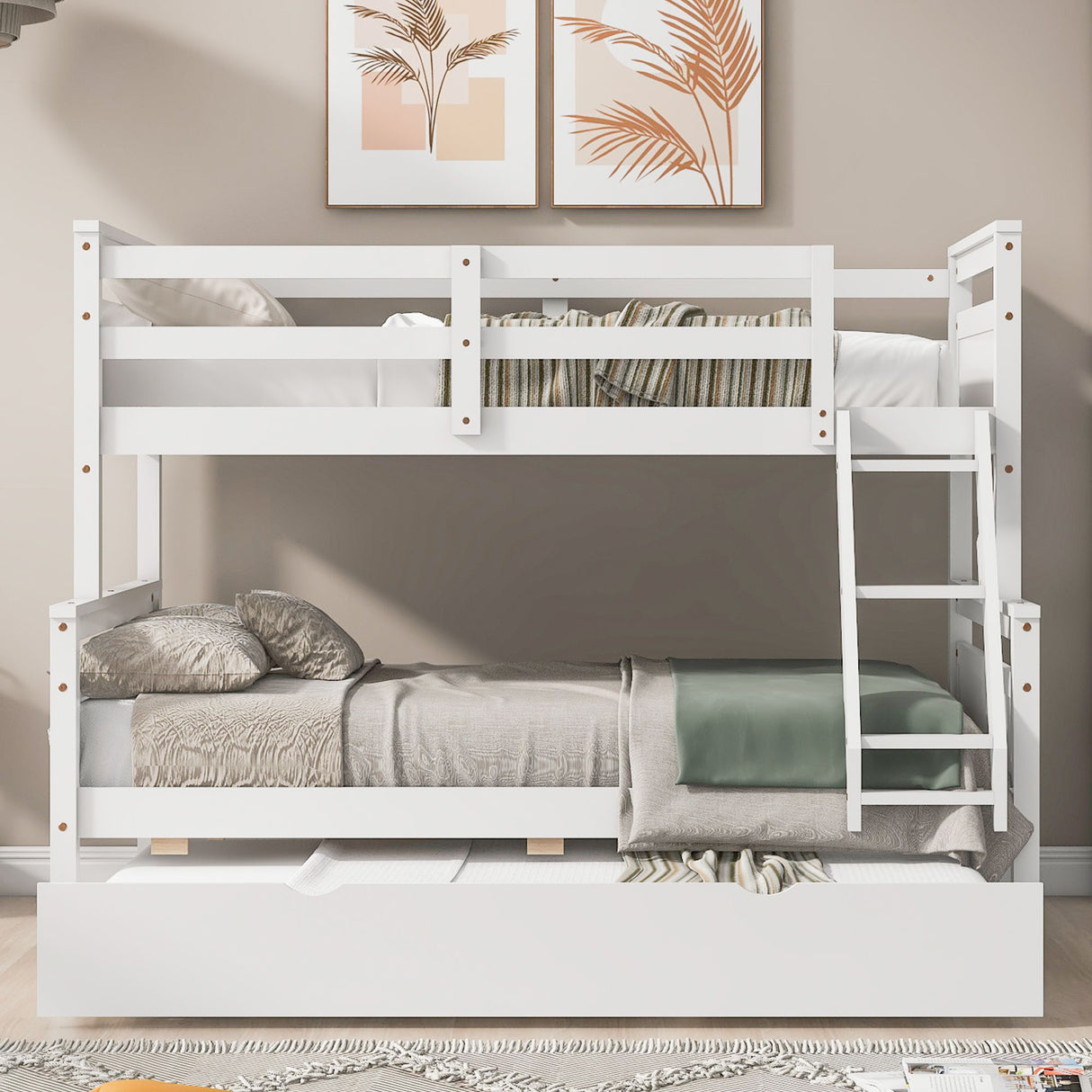 Bunk Bed & Ladder And Safety Guardrail