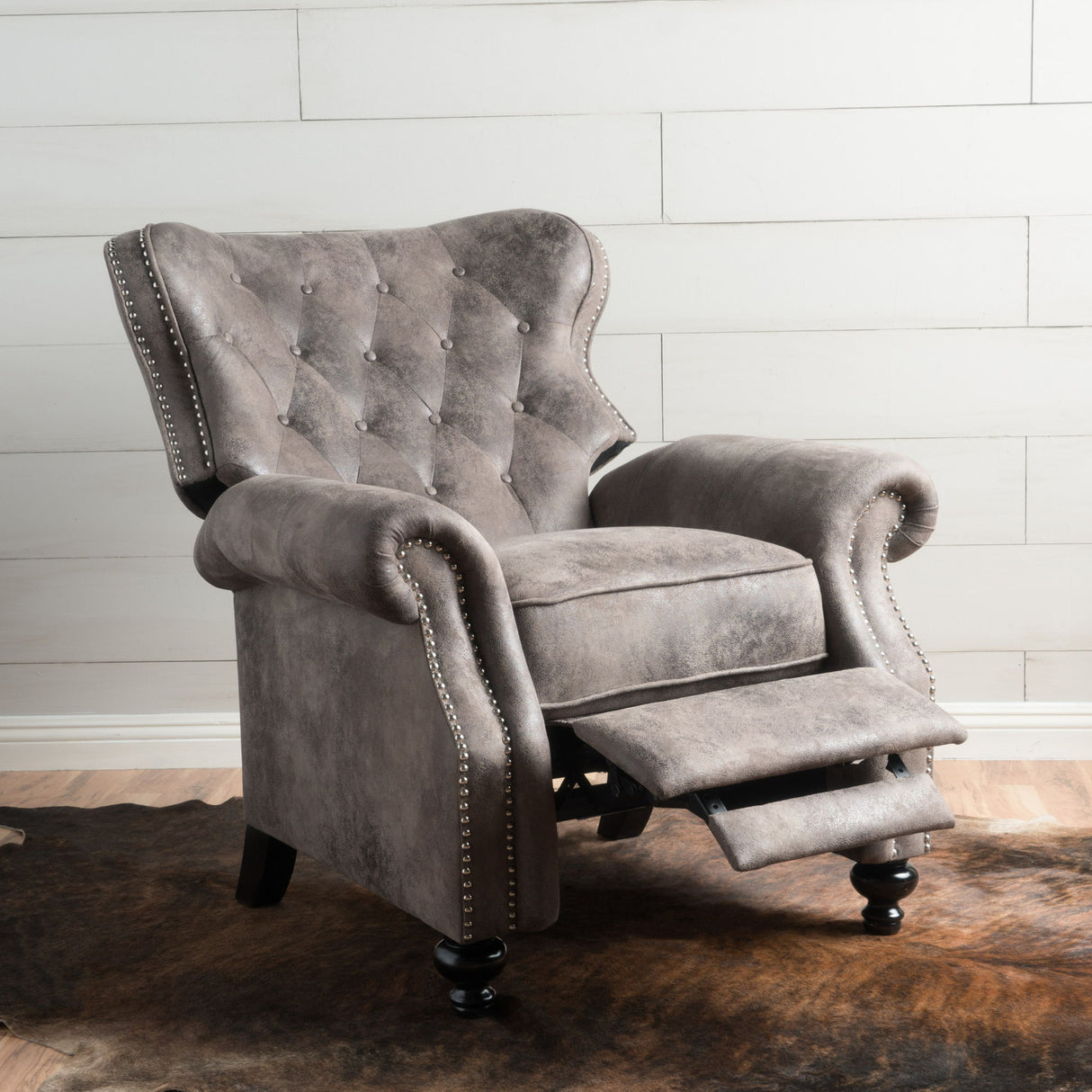 Modern Manual Push Back Recliner Chair