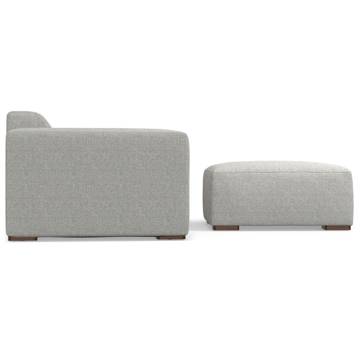 Rex - 2 Seater Sofa And Ottoman - Gray