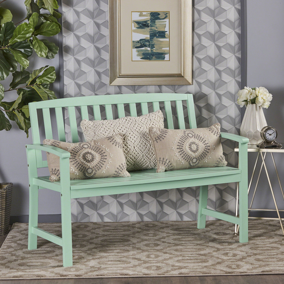Farmhouse Style Loja Bench Indoor / Outdoor