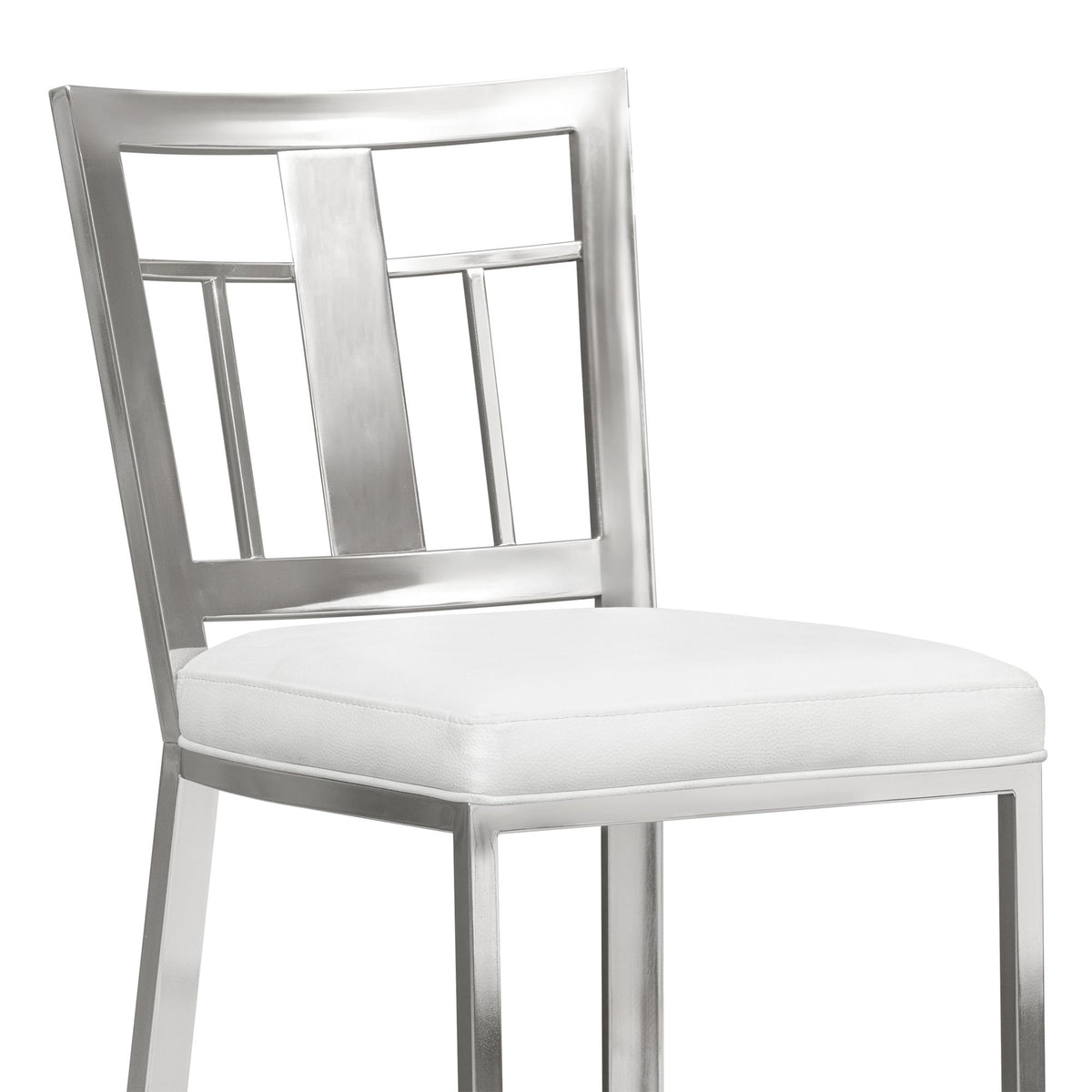 Celina - 5-Piece Round Tempered Glass Tabletop Dining Table Set With Stools Seats Up To 4 - White