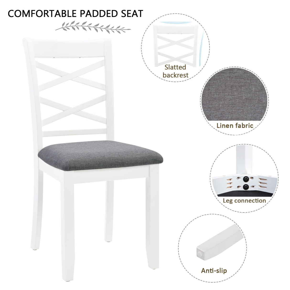 Elegant 6 Piece Dining Table Set With 4 Chairs And Bench