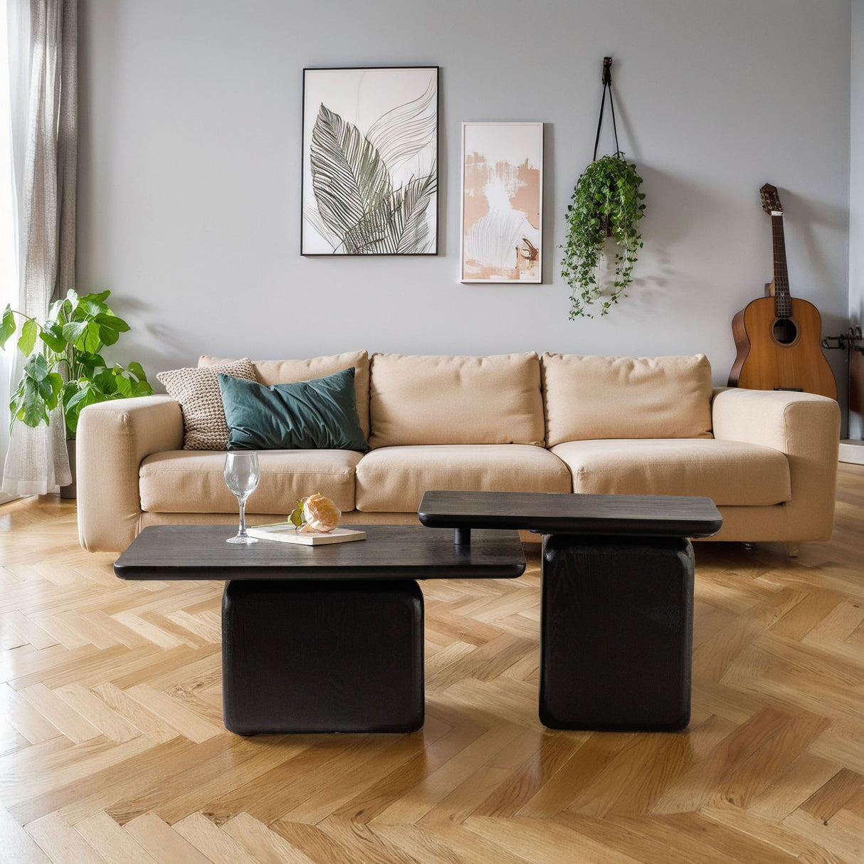 Square Coffee Table Set (Set of 2)