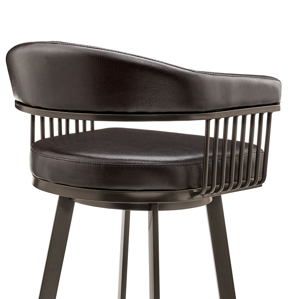 Bronson - Swivel Bar Stool - Java Brown Finish