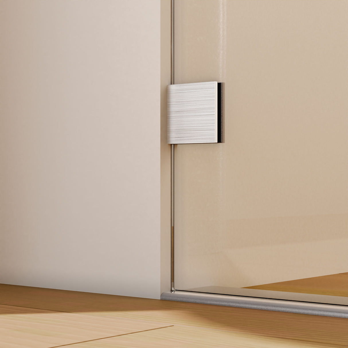 Frameless, Single Sliding Soft Close Shower Doors, 5/16" Sgcc Tempered Glass