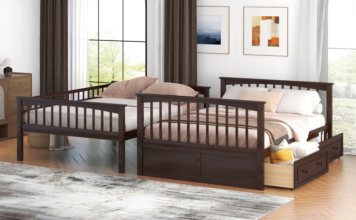 Bunk Bed With Drawers, Convertible Design