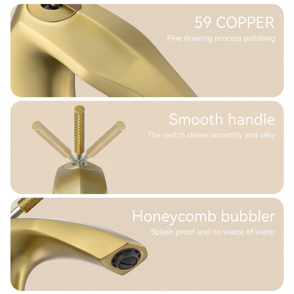 Contemporary Single Handle Lavatory Basin Sink Faucet Brass