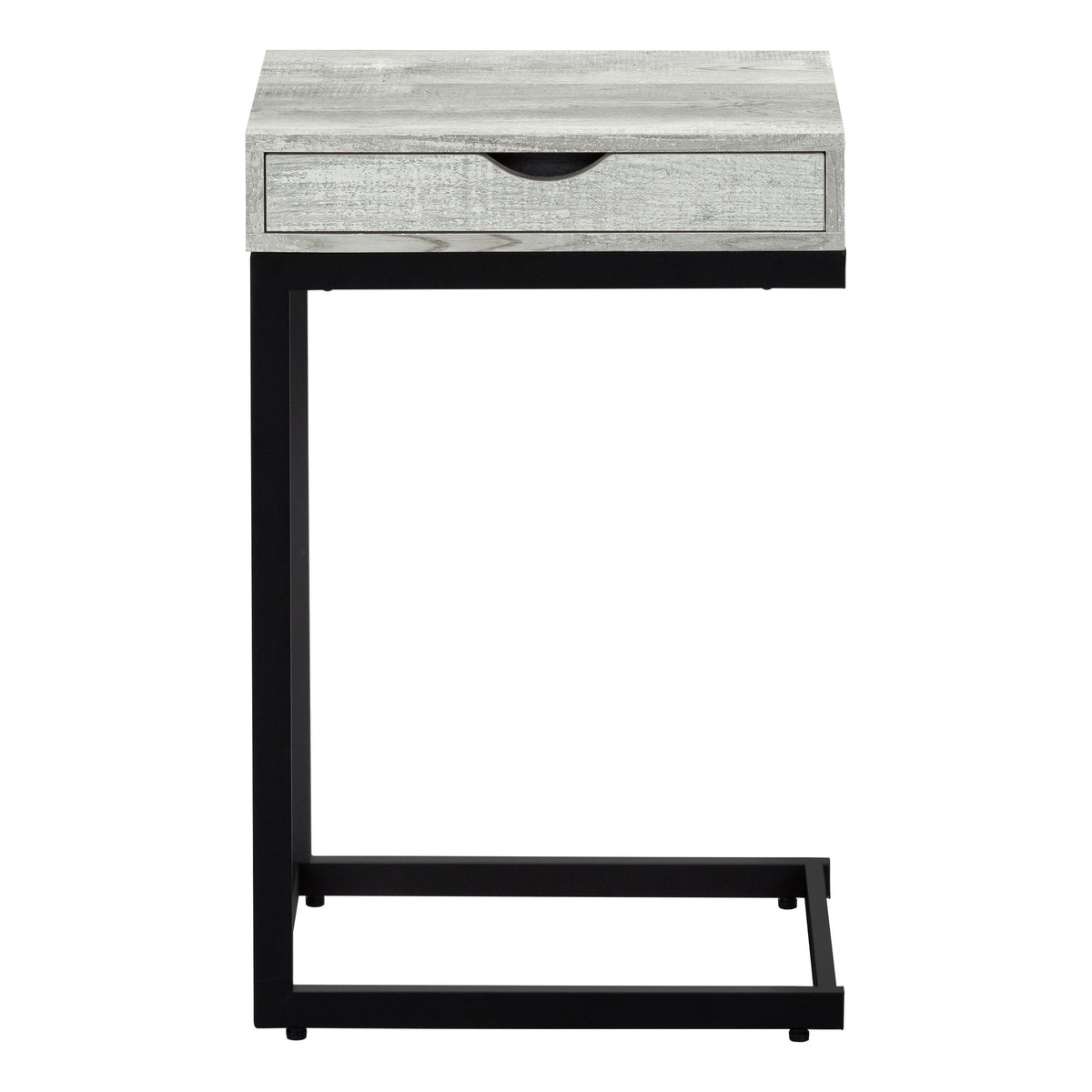 Accent Table, C - Shaped Stylish Modern - Gray