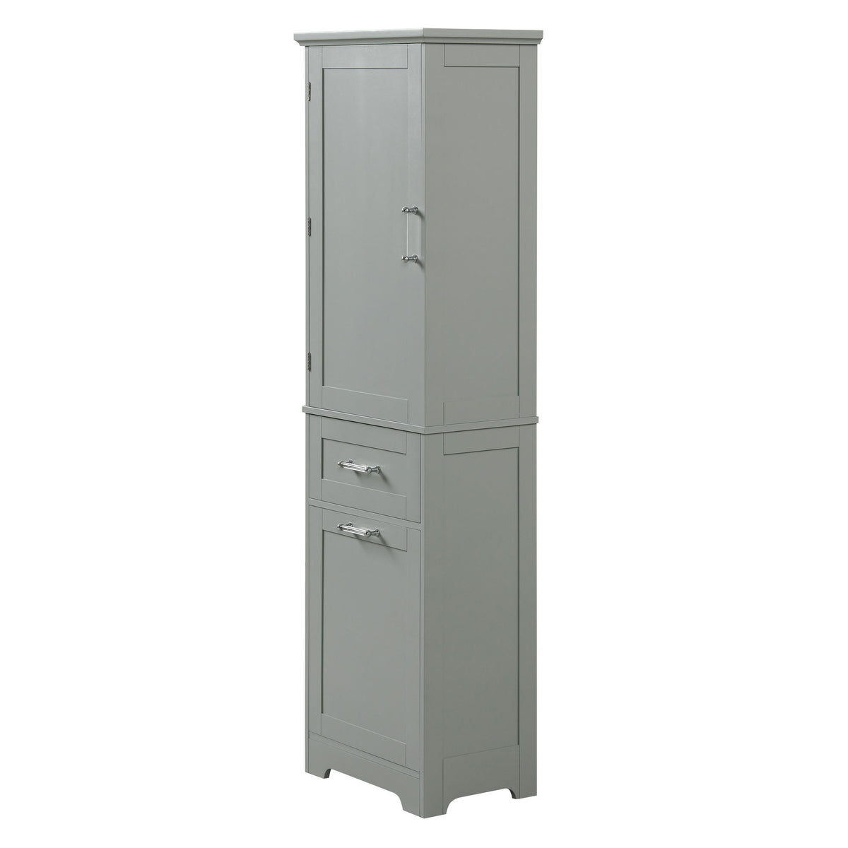 Tall Freestanding Bathroom Storage Cabinet With Adjustable Shelf And 2 Drawers