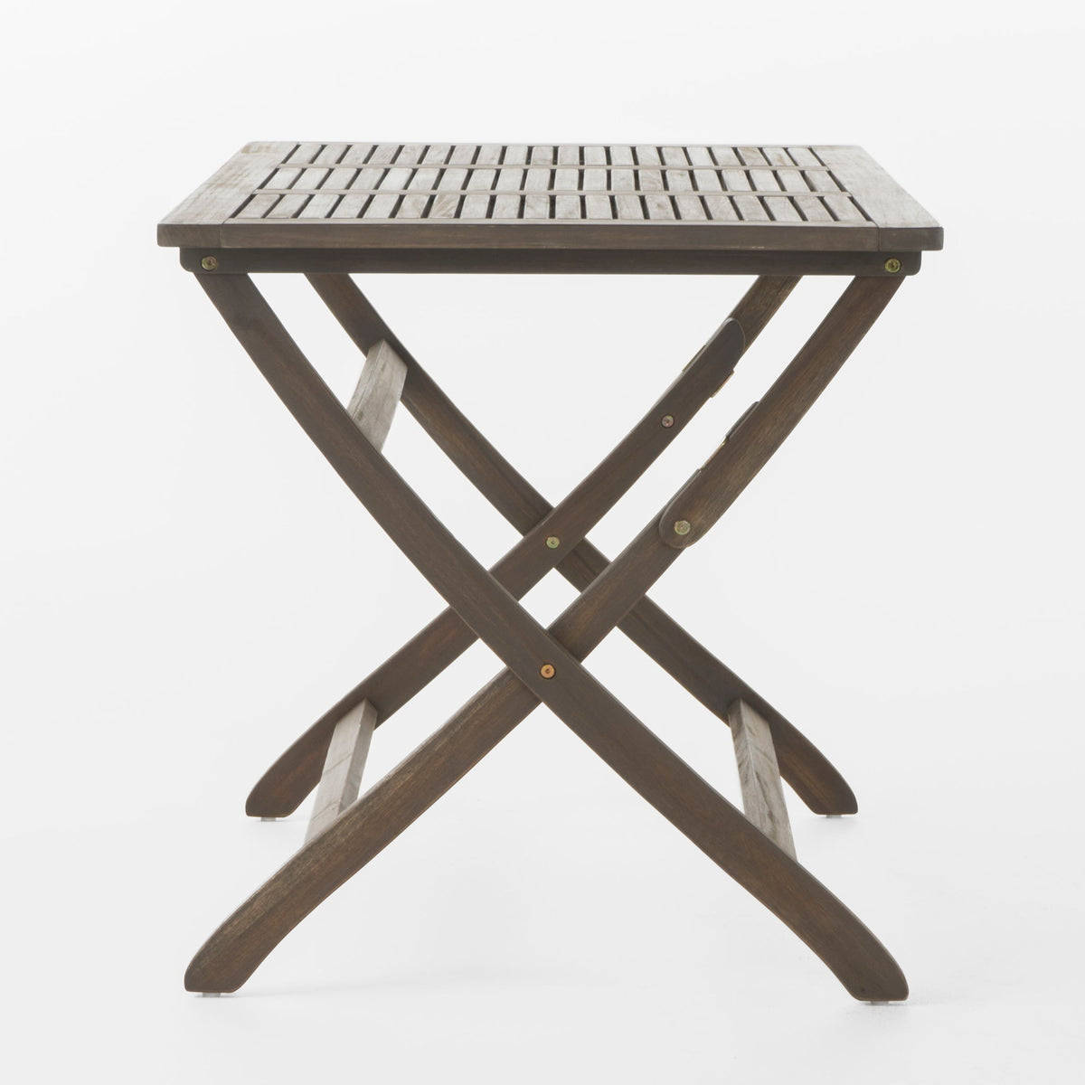 Blissique - Outdoor Foldable Wood Dining Table With Slat Design