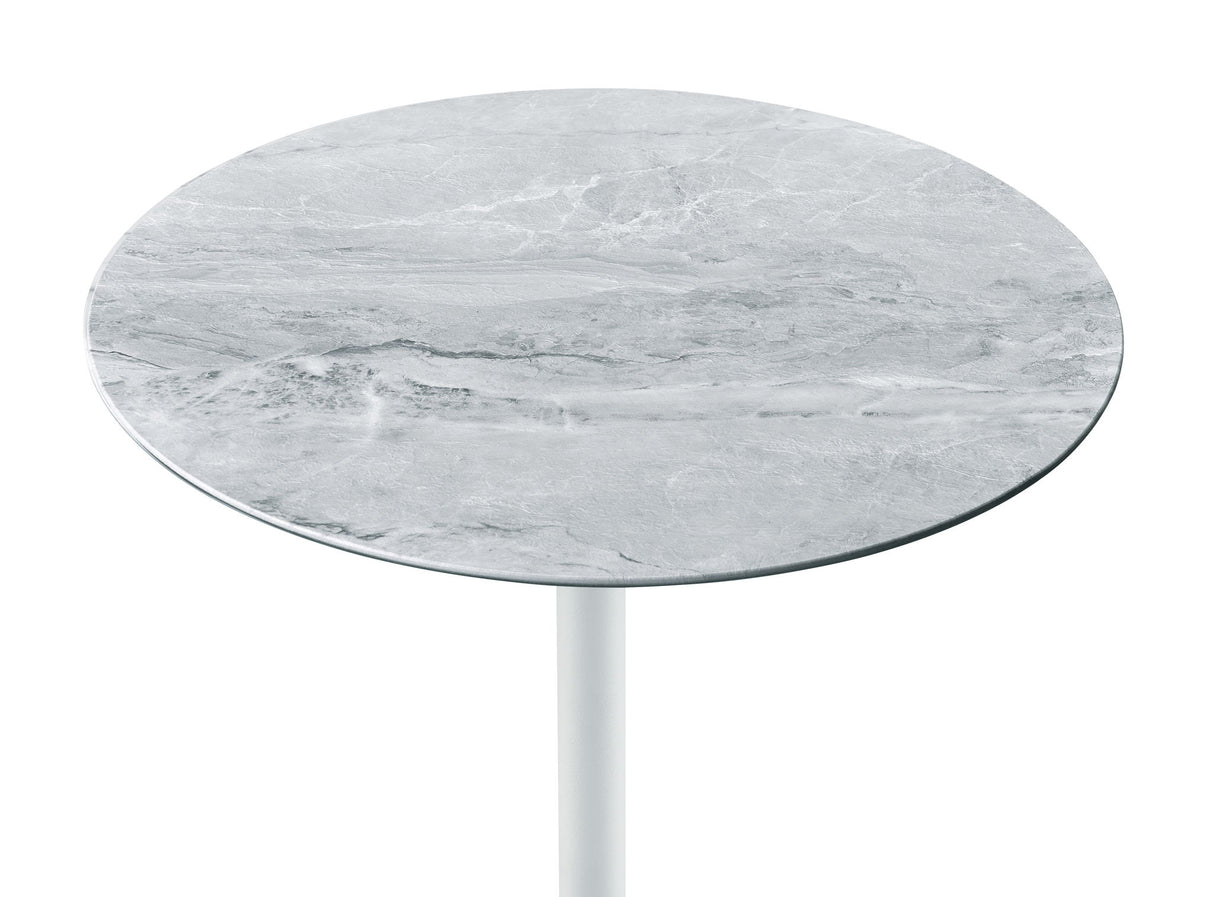 Orbit - End Table With Height Adjustable Marble Textured Top - Gray