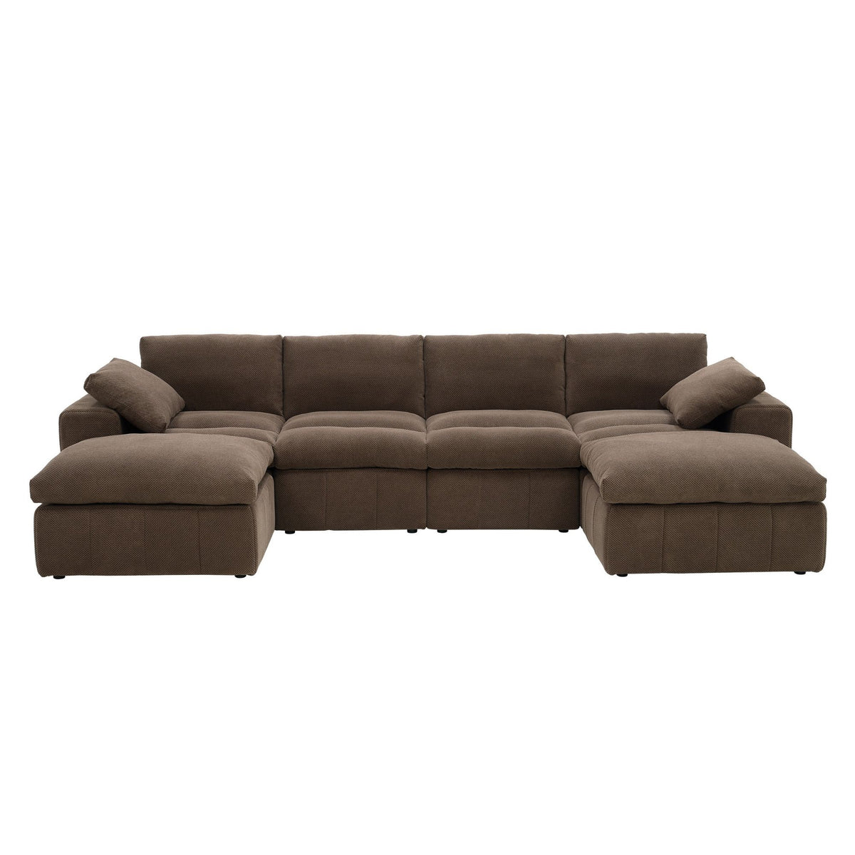 Sectional, Large Arms, Toss Pillows Included