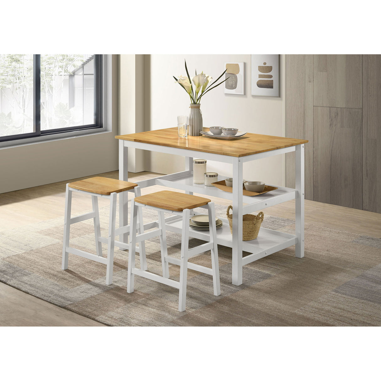 Cowichan - Backless Counter Stool (Set of 2) - White