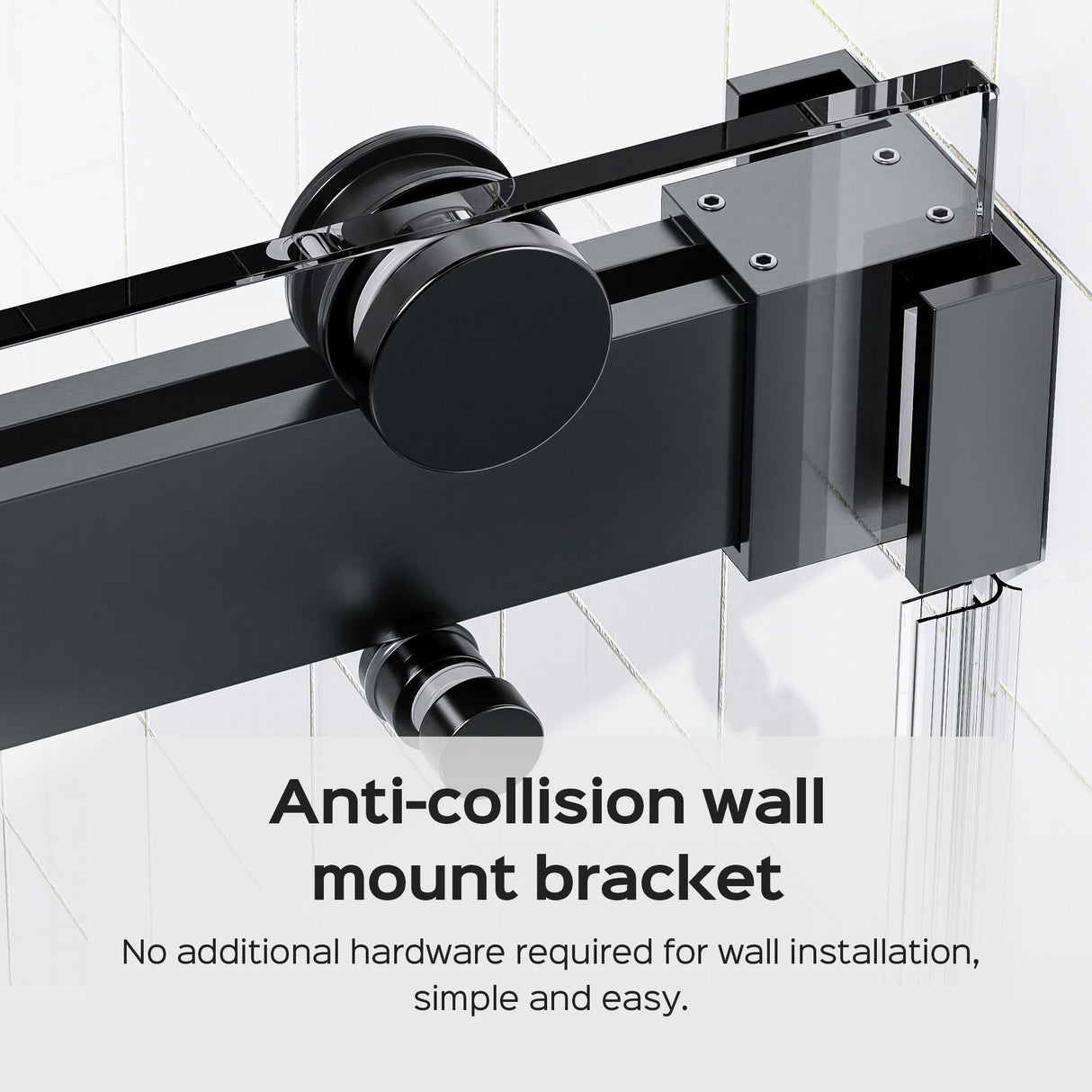 Frameless Double Sliding Soft-Close Shower Door, 3 / 8" (10Mm) Thick SGCC Tempered Glass Door, Matte
