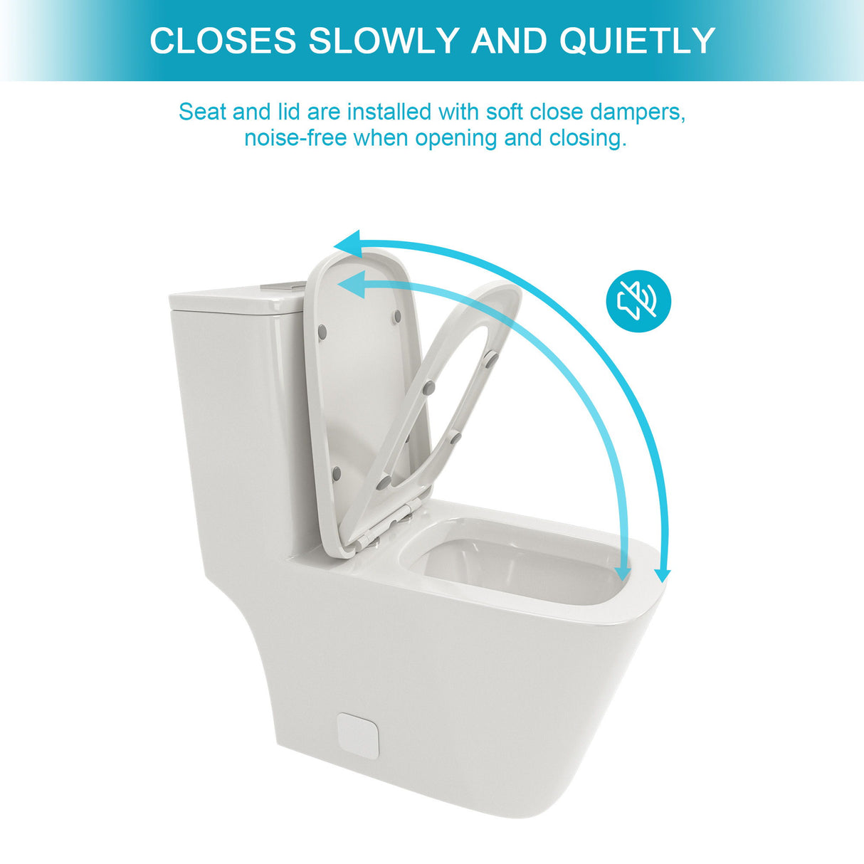 1 Piece Toilet & Dual Flush And Soft Closing Seat - White