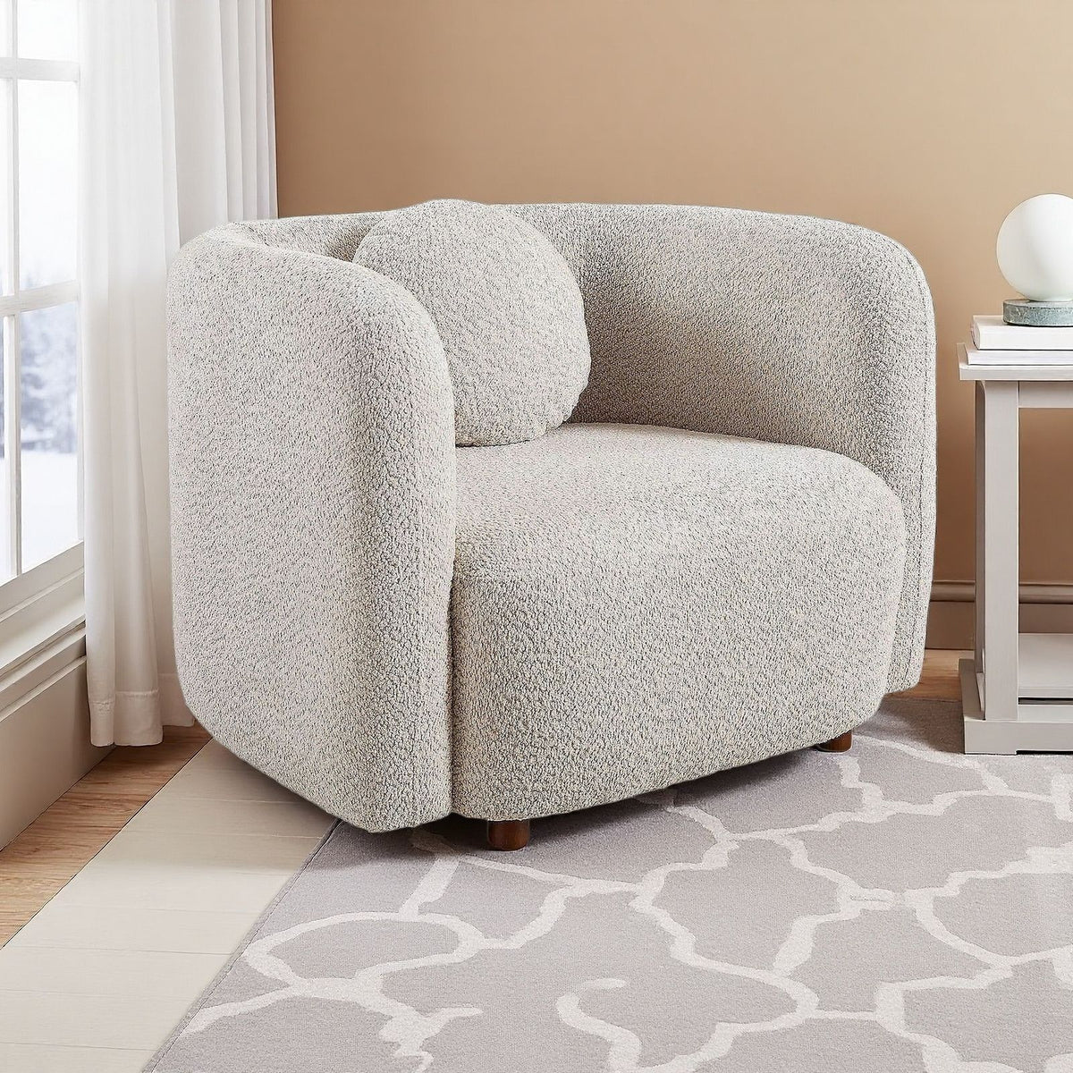 Japandi Style Accent Square Chair