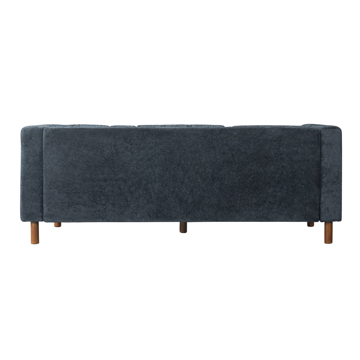 3 Seater Sofa With Square Arms, Tufted Pillow Back For Living Room