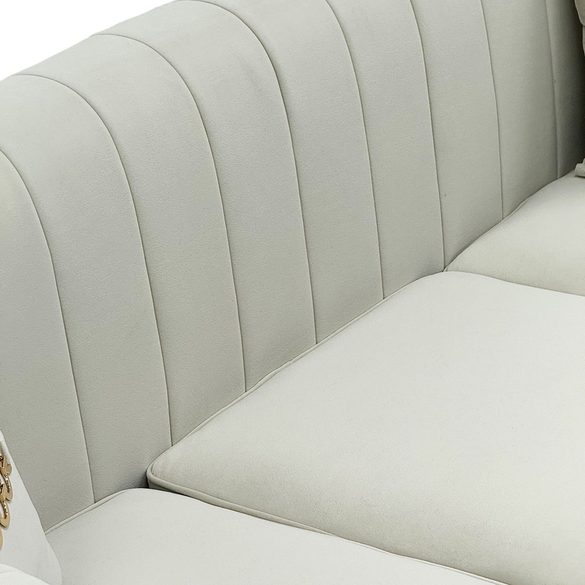 Upholstered 3 Seater Sofas Living Room Furniture (Set of 2)