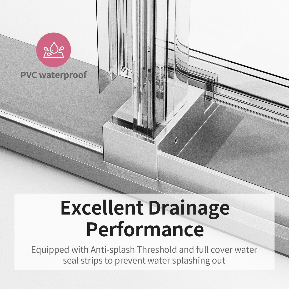 Frameless Sliding Shower Door With Soft Close - Brushed Nickel