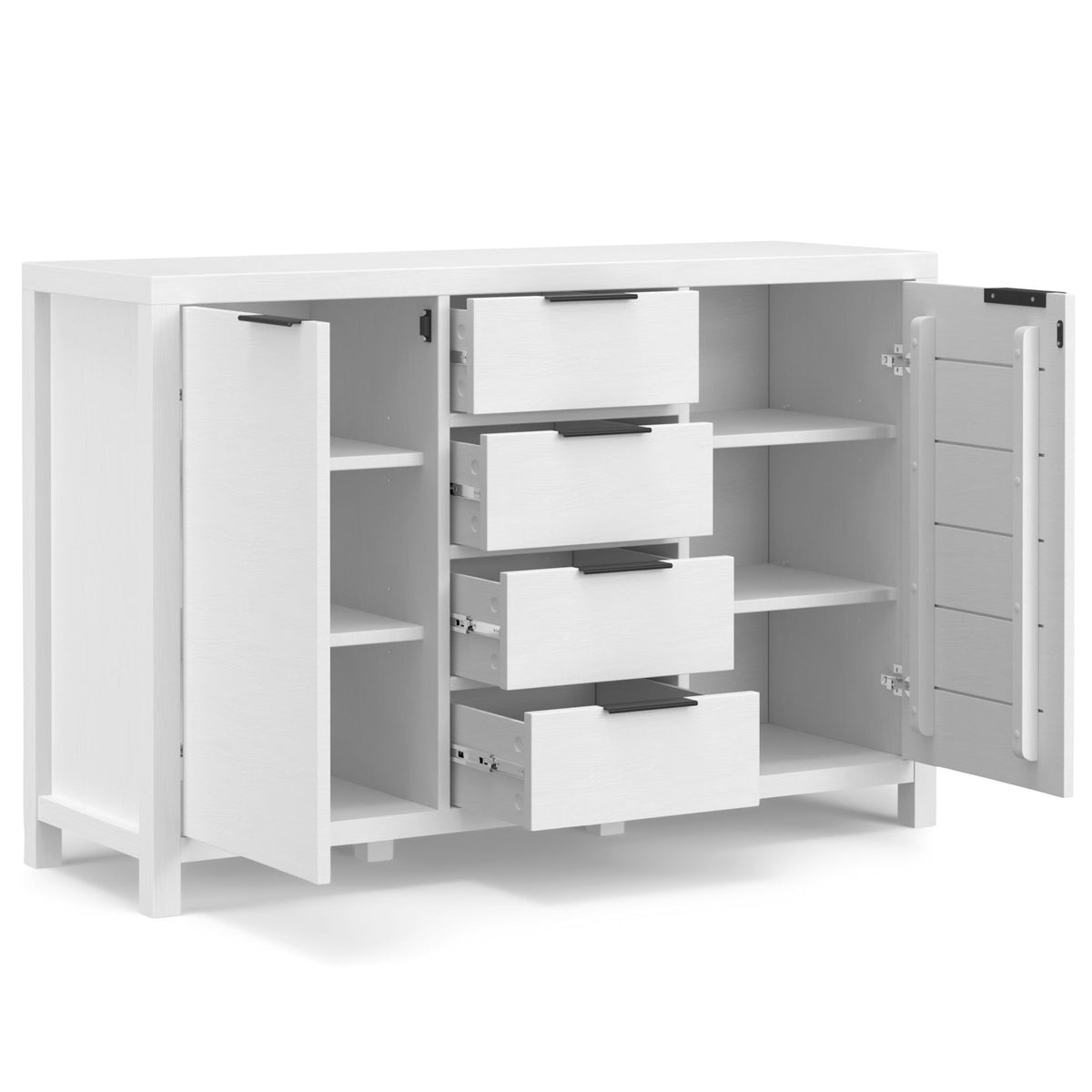 Sideboard Buffet Dining Room Cabinet Solid Wood Storage 54x36in