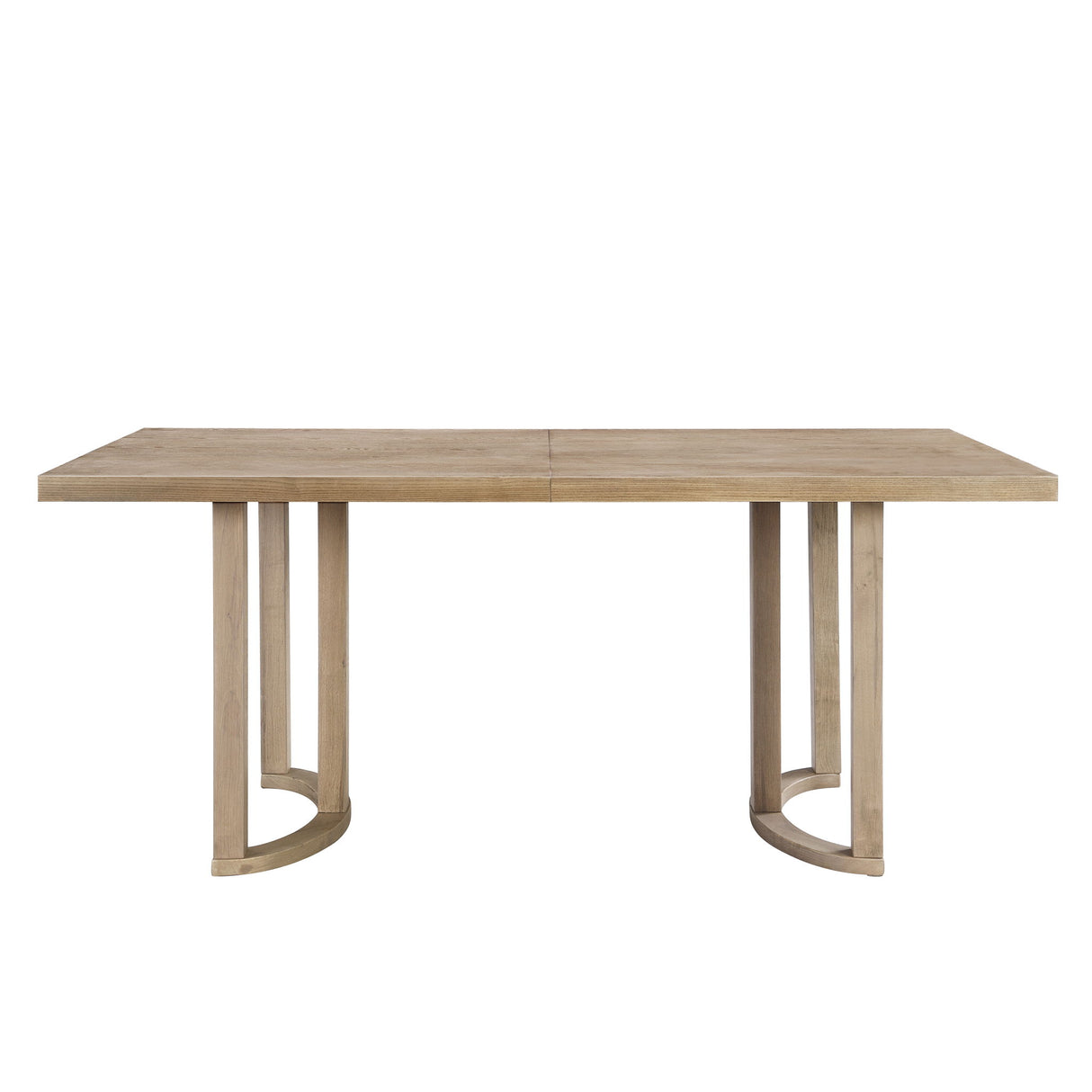 Contemporary 69 Inches Dining Table With U Shaped Trestle Base - Light Ash
