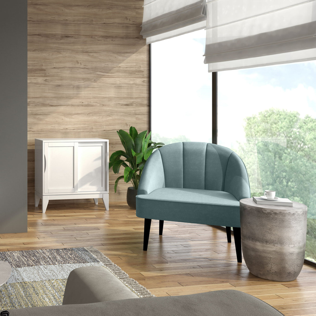 Morris - Metal Accent Table - Gray