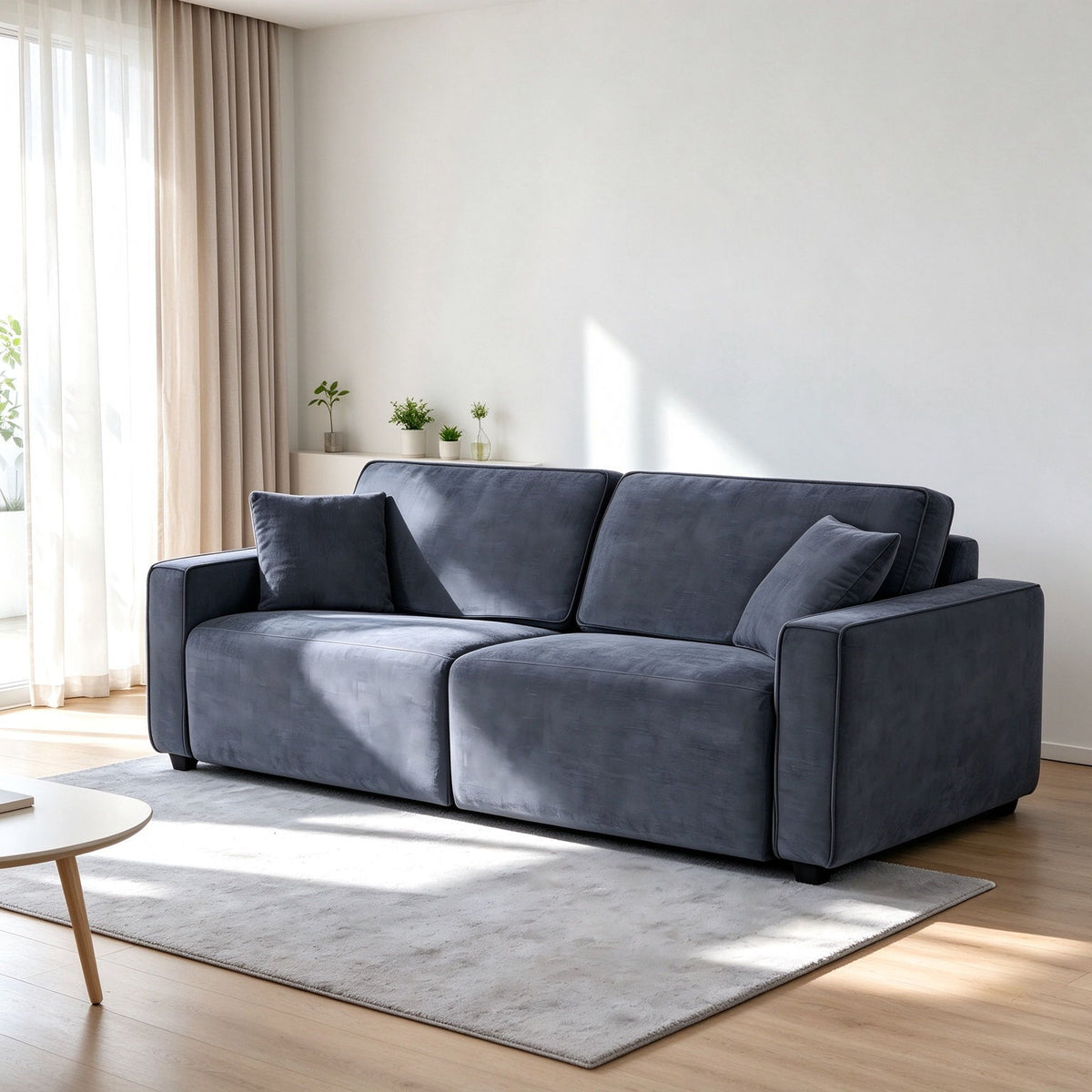 2 Seater Pull Out Sofa Bed, Modern Convertible Sleeper