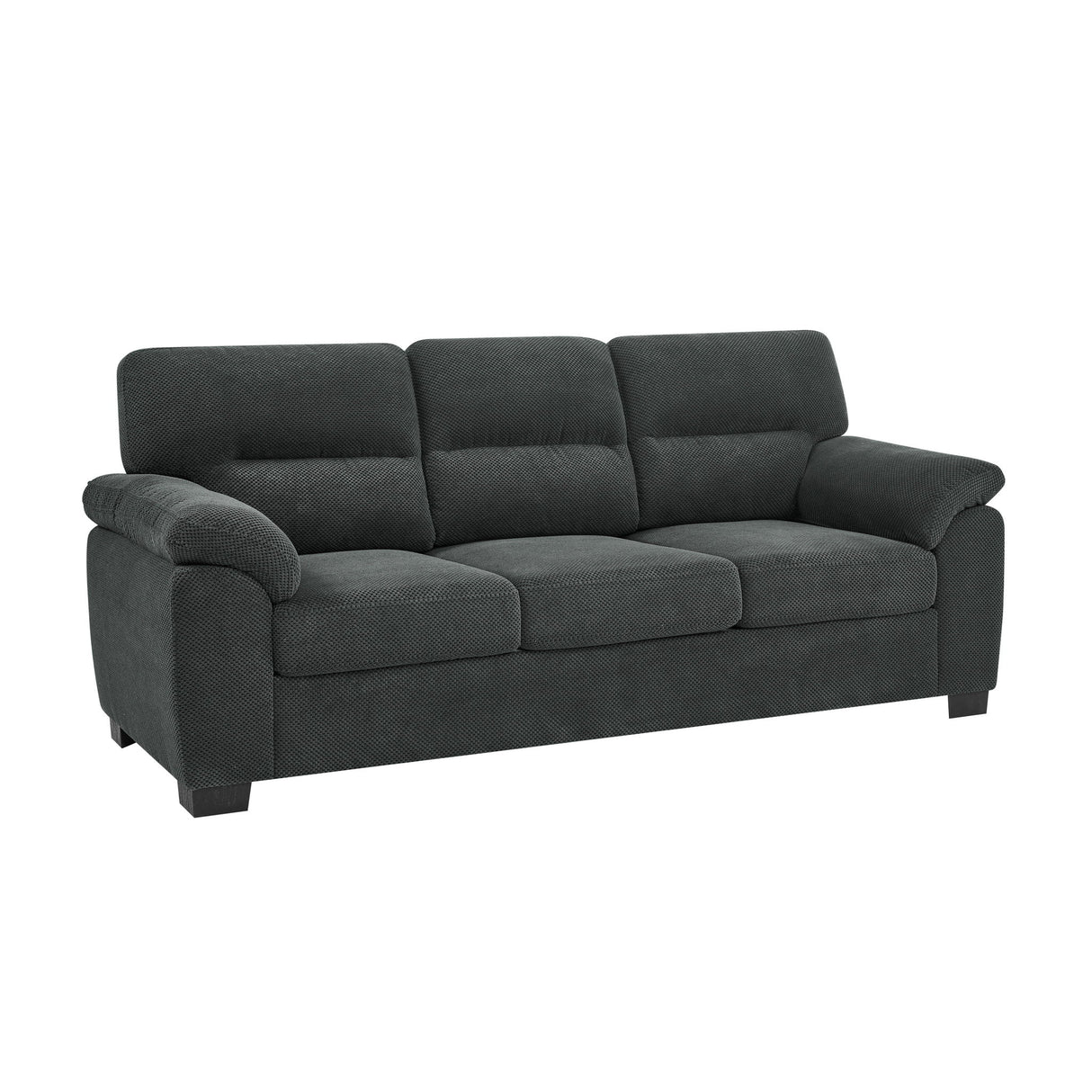 3 Seater Sofa With Padded Armrests And Triangular Leg