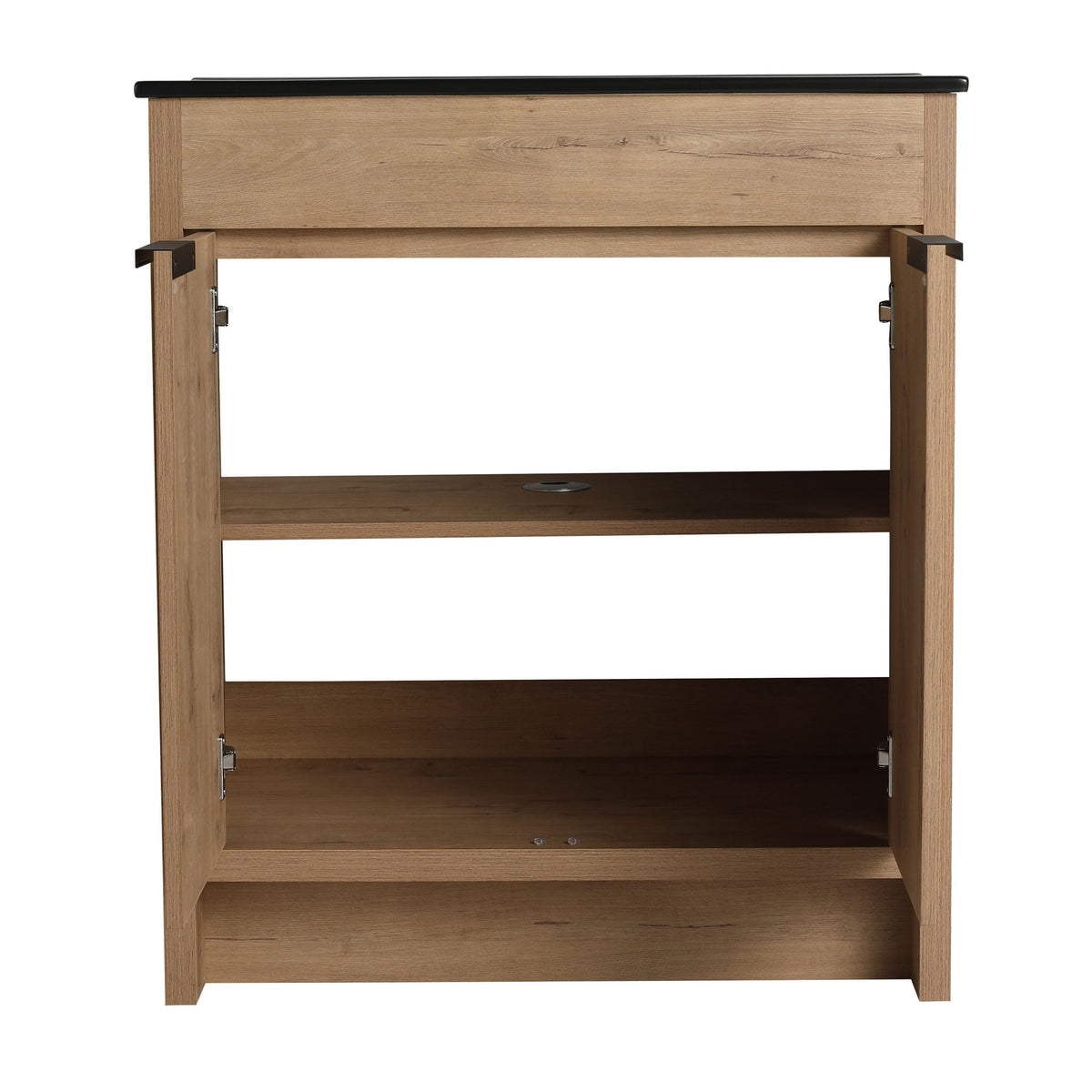 30" Freestanding Bathroom Cabinet With Basin & 2 Soft Close Doors - Imitative Oak