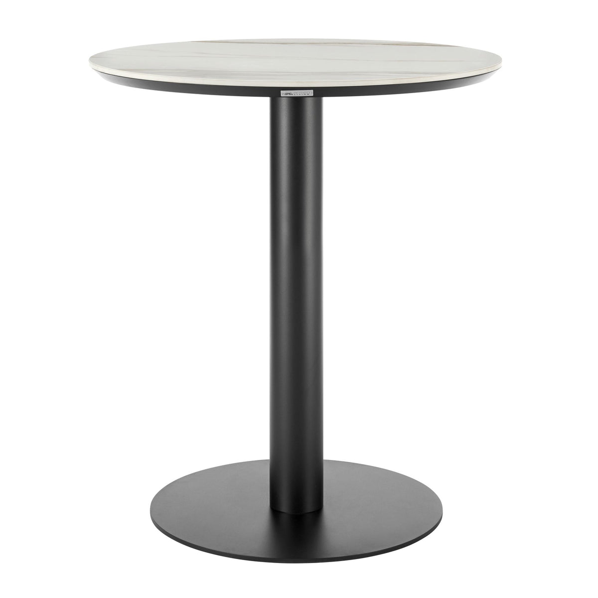 Jazmin - 3-Piece Outdoor Bar Height Bistro Dining Set - White / Black